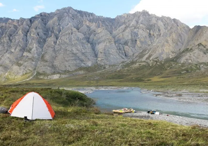 Riverside camping